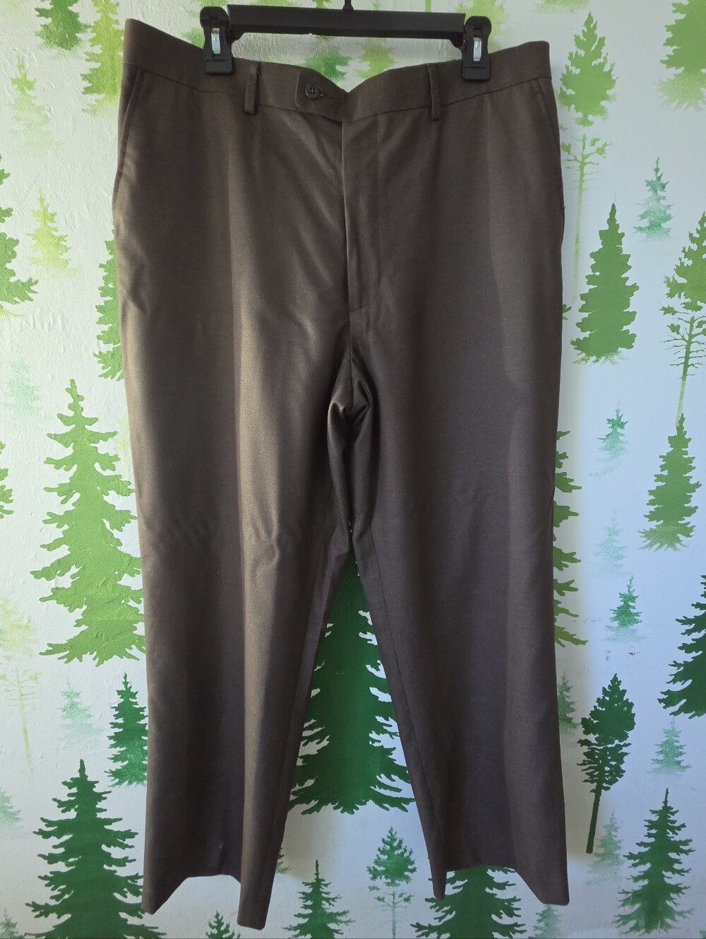 Perry Ellis Dark Brown Dress Pants - Straight Leg